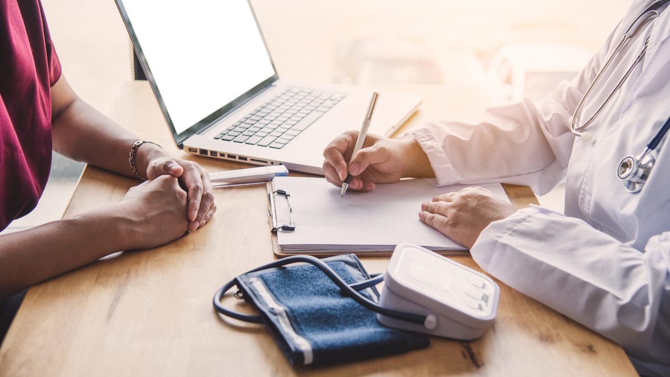 Patient visiting TLC Medical Exam Houston clinic for pre-employment medical exam